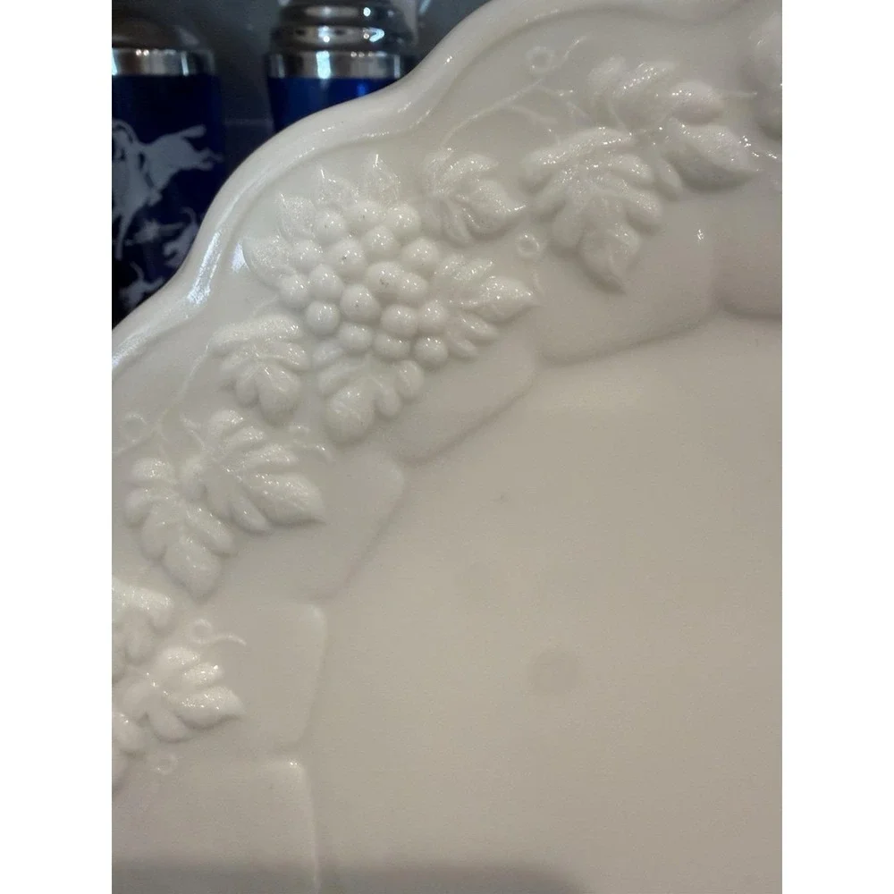 Westmoreland Paneled Grape Milk Glass 8 1/2
